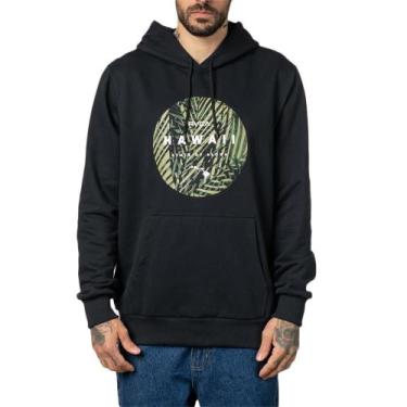 Imagem de Moletom RVCA Canguru Hawaii Camo Motors WT23 Masculino Preto, G, Preto
