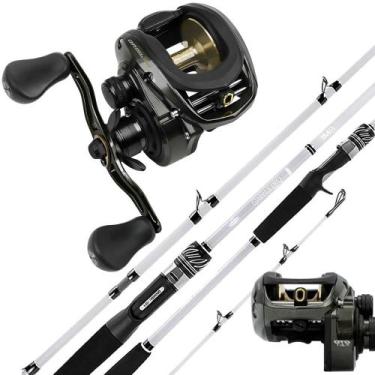 Imagem de Combo Pesca Pesqueiro Vara Garbus Carbono Carretilha Bg 9 Kg Lado da M