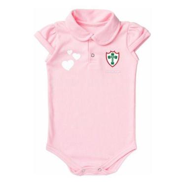 Imagem de Body Portuguesa Bebe Recem Nascido Branco Ou Rosa Oficial - Torcidabab