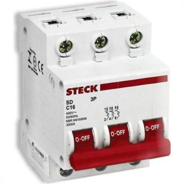 Imagem de Disjuntor Steck Din Tripolar 25A Sd63 C Sdd63C25