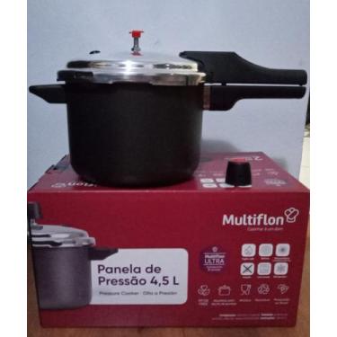 Imagem de Panela de pressão fechamento externo 4,5 litros multiflon na cor preta