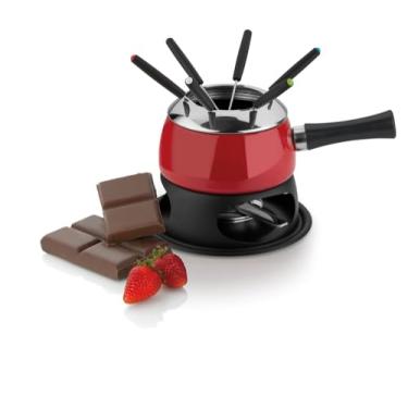 Imagem de Conjunto para Fondue Forma Inox Cervinia Vermelho - 12 peças
