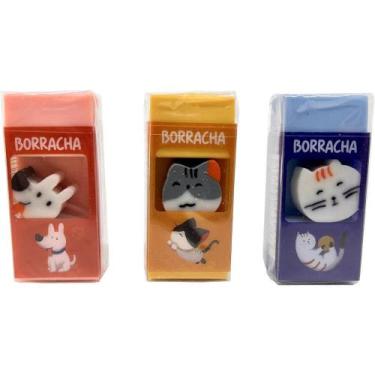 Imagem de Borracha Decorada Roke CATS Sortido Caixa com 24 Unidades - Paper Mate