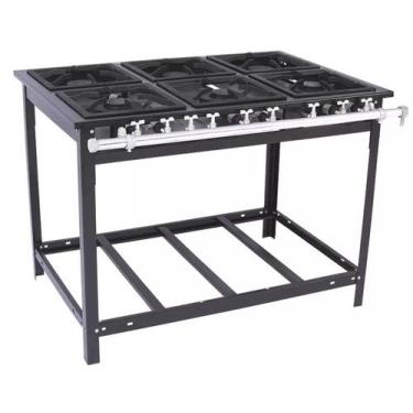 Imagem de Fogão Industrial 6 Bocas 3QS/3QD 30x30 Linha Extra Baixa Pressão Venân