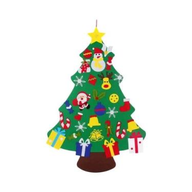 Imagem de Árvore De Natal DIY Em Feltro Para Crianças Com Luzes, Decoração De Na