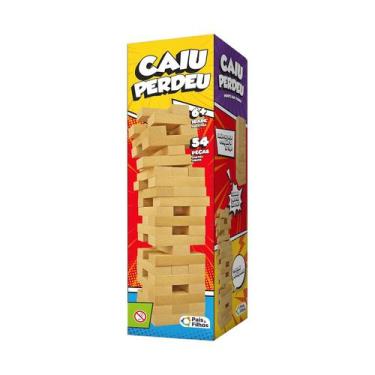 Imagem de Pais&filhos - caiu perdeu torre mdf 54 peças  - Pais E Filhos, 1,0kg, 