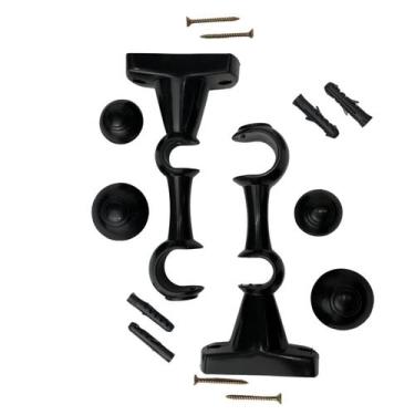 Imagem de Par Suporte Duplo Reforçado Para Varão De Cortina 28mm E 19mm Com Pont