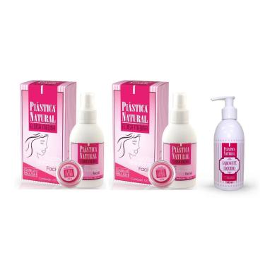 Imagem de Plástica Natural Rejuvenescedor Facial 120ml 2 Loções + 1 Sab C/ Colágeno 180ml