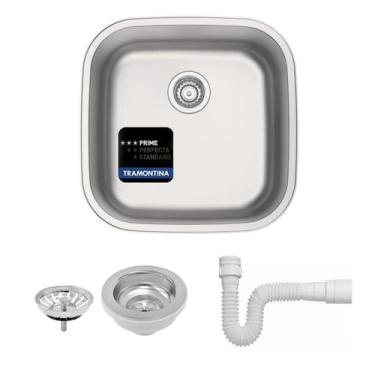 Imagem de Cuba Tramontina Aria Maxi 40x40 BS Prime Aço Inox Acetinado Cozinha de