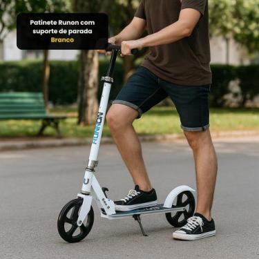 Imagem de Patinete Infantil e Juvenil Runon Dobrável Guidão Ajustável