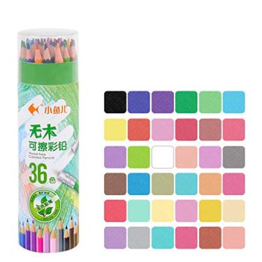 Imagem de 36 lápis de cor à base de óleo, pincéis de desenho e pintura