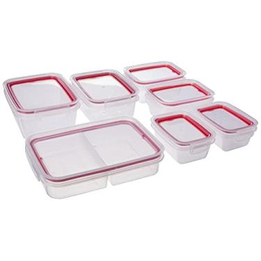 Imagem de Kit Potes de Plástico Herméticos com Travas, 07 unidades, Plasútil