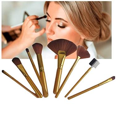 Imagem de Pincel Kit 8 Peças Maquiagem Profissional Sombra Corretivo Base Make Up