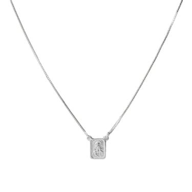 Imagem de Escapulário de Prata com Textura Prata Rara (Cinza)