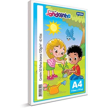 Imagem de Papel Sulfite Jandainha A4 Branco 120g 40kg Pacote com 50 Folhas