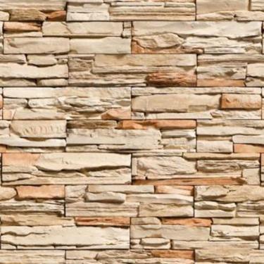 Imagem de Papel De Parede Lavável Pedra 3D Filete Rosê Desigual  12M