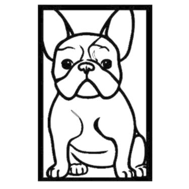 Imagem de Quadro decorativo BullDog sentado