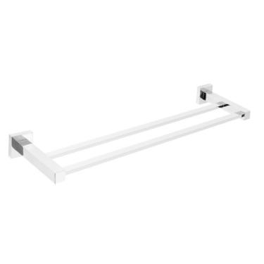 Imagem de Porta Toalha Barra Dupla Athena Cromada Meber