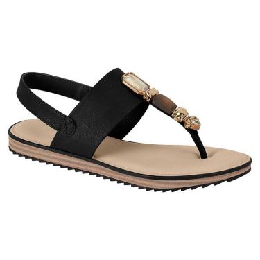 Imagem de Sandalia Rasteira Feminina Casual Com Pedrarias Ultraconforto Modare 7141.120