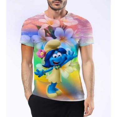 Imagem de Camisa Camiseta The Smurfs Os Desenho Azuis Fofos Filme 9 - Estilo Kra
