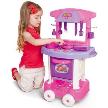 Imagem de Cozinha De Brinquedo Infantil Play Time Rosa - Cotiplas