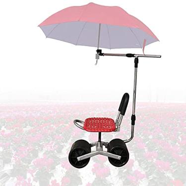 Imagem de YANIWAX Assento de rolamento de carrinho de jardim, carrinho de tamborete para joelhos Cadeira de vagão de pátio com almofada confortável Cadeira de jardim perfeita para jardim jardim área externa Capacidade de carga de até 150 kg