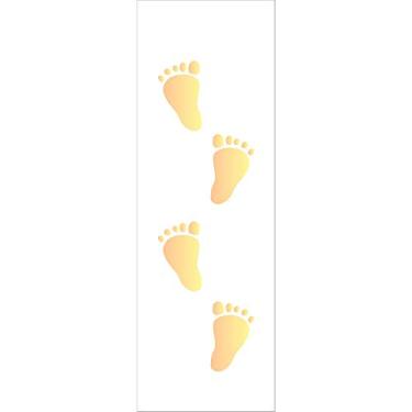 Imagem de Stencil de Plástico para Pintura OPA 10 x 30 cm - 042 Pegadas
