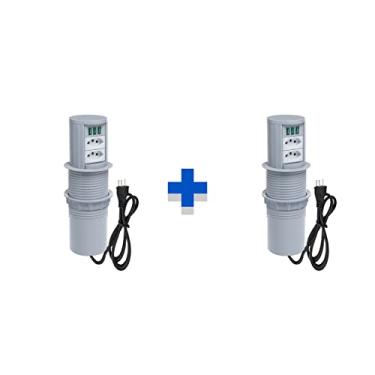 Imagem de Kit 2 Torres De Tomadas Totem Automático 2 Tom 20A 3USB 5.2A COR:CINZA