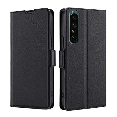 Imagem de HONGYAN Capa de telefone Para Sony Xperia 1 IV, capa de couro de flip de fivela lateral de tensão ultrna Capa protetora