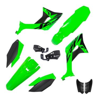 Imagem de Kit Plástico Biker Evo Crf 250f Com Adesivos + Protetor De Mão Biker