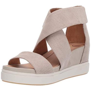 Imagem de Dr. Scholl's Sandália feminina Sheena Wedge Shoes, Microfibra Oyster, 41