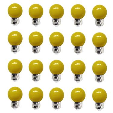 Imagem de 20 pcs E27 LED Lâmpada G45 Colorido Lampada RGB LED Luz SMD 2835 Colorido Lâmpada Lâmpada Lâmpada Led,Yellow,DC 24V
