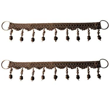 Imagem de peças Suportes de Cortina Estilo Europeu Poliéster Decorativo Cortinas Moda Cortinas Cortinas Tratamento de Janelas, Café