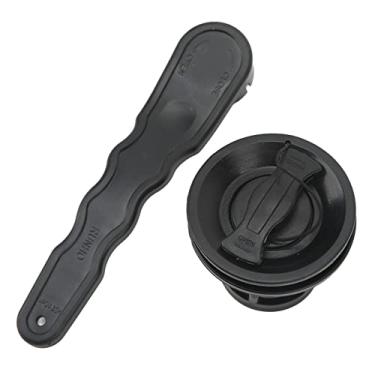 Imagem de Válvula de ar válvula de ar 8 ranhuras barco válvula de ar com kit de chave dupla vedação PVC preto universal para botes infláveis ​​bote canoa jangadas