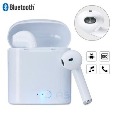 Imagem de Fone Bluetooth De Ouvido I7 Mini Tws Sem Fio Cor Rosa + Cabo