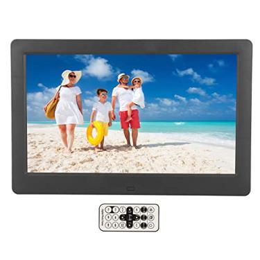 Imagem de Porta-retrato digital para foto, 10 polegadas 1280 x 800P Full HD LED moldura de tela com controle remoto suporta vídeo e música, relógio, calendário, função de rotação automática compartilhar fotos presente para a família (EUA)