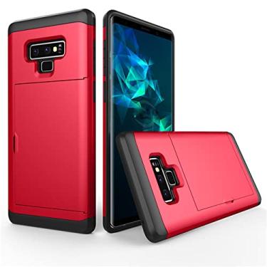 Imagem de Capa de telefone comercial para Samsung Galaxy Note 9 8 S22 Ultra S21 S20 S9 S8 Plus Slots de cartão para Samsung S7 S6 S22 Funda, vermelho, para Galaxy S22 Plus