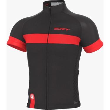 Imagem de Camisa Ciclismo Ert Nova Tour Strip Black Red Bike Mtb Speed