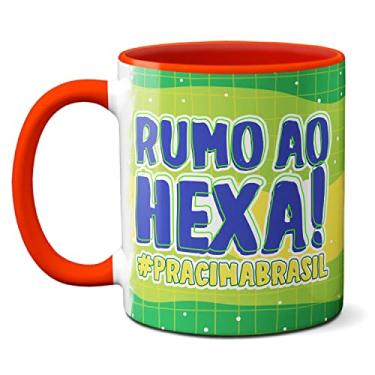 Imagem de Caneca Rumo Ao Hexa Mascote La'eeb Copa Do Mundo Qatar 2022 (Vermelha)