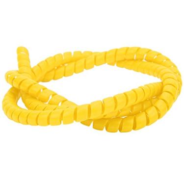Imagem de m365, Envoltório de cabo espiral, linha de freio tubo espiral capa protetora de cabo espiral cabo de envoltório de fio compatível com scooter elétrico M365 (amarelo)