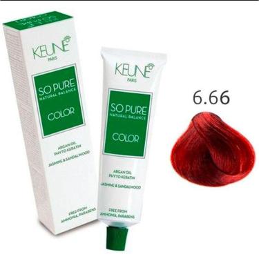 Imagem de Keune So Pure Color 6.66 Louro Escuro Vermelho Intenso