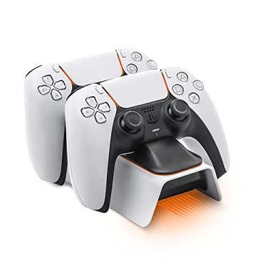 Imagem de HEATFUN Acessórios para controle PS5, carregador de controle Playstation 5, estação de carregador de controle PS5