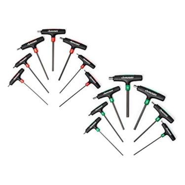 Imagem de Husky Conjunto de 14 chaves hexagonais SAE e cabo em T métrico