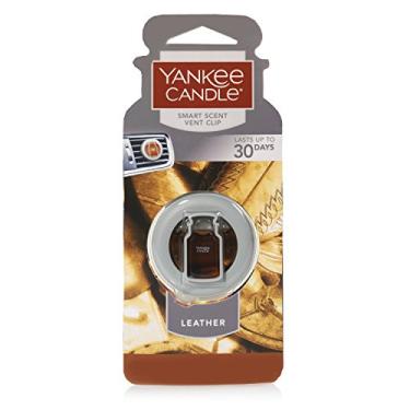 Imagem de Yankee Candle Company CAR HW couro, clipe de ventilação de perfume inteligente, marrom