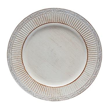 Imagem de Conjunto 6 Sousplats de Plástico Branco 33cm - Wolff