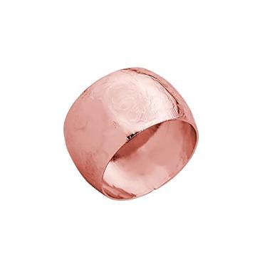 Imagem de CJ 4 ANÉIS P/GUARDANAPO DE AÇO FLOWERS COBRE 4,5cm