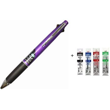 Imagem de Caneta esferográfica Uni Jetstream 0,5 mm multi caneta e lápis de 0,5 mm (MSXE510005.13), Purple + Refill Set