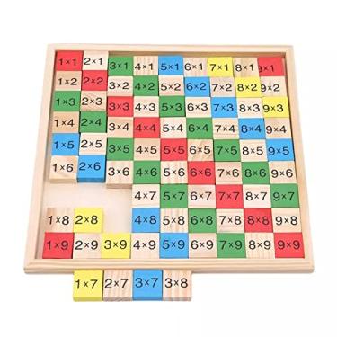 Crianças jogo de aprendizagem brinquedo matemática manipuladora blocos de  matemática placa de multiplicação torna a aprendizagem