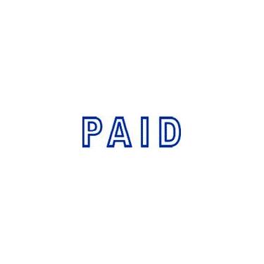 Imagem de Carimbo de autotinta delineado PAID - Azul