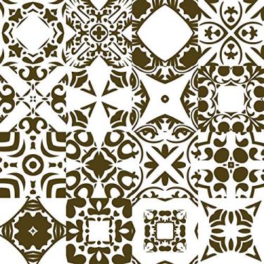 Imagem de Adesivo de Azulejo Marrom Cappuccino 20x20 cm com 12un